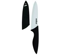 Excelsa Coltello Chef con Coprilama, Ceramica, Nero/Bianco, Lama 15 cm