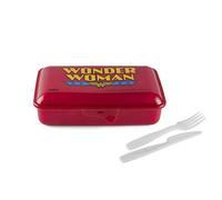 Excelsa Supereroi Contenitore Portapranzo Lunchbox Wonder Woman, Polipropilene, Rosso, 22 x 13 cm