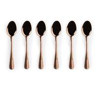 Excelsa Copper Set 6 Cucchiaini da Caffè, Acciaio INOX, 14.5 cm