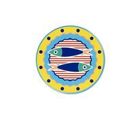 Excelsa Corfù Sottopentola, Ceramica dolomite e Sughero Nella Parte Inferiore, Diametro 16 Cm.; Decoro Stile Mare