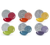 Excelsa Crazy Line Servizio Piatti 18 Pezzi, Porcellana e Ceramica, Multicolore