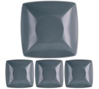 Excelsa Eclipse Piatto Fondo, Ceramica, Grigio (Confezione da 4)