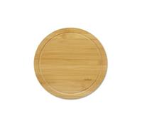 Excelsa Eco Living Piatto da Portata in Legno, Rotondo, 25 cm di Diametro, con Scanalatura
