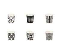 Excelsa Emily Set 6 Bicchierini Caffè, Porcellana, Multidecoro, Capacit 90 Ml.