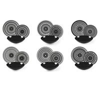 Excelsa Etnik Servizio Piatti 18 Pezzi, Ceramica, Bianco e Nero