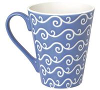 Excelsa Etnika Mug 275 ml, Porcellana, Azzurro, 10.19x10.19x10 cm