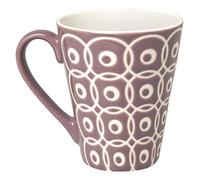 Excelsa Etnika Mug 275 ml, Porcellana, Lilla, 10.19x10.19x10 cm