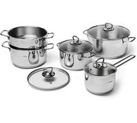 Excelsa batteria pentole Jazz Cook acciaio 9 pezzi - acciaio 64178