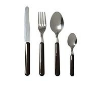 Excelsa Fashion Servizio 24 Posate, Acciaio Inossidabile, Nero