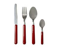 Excelsa Fashion Servizio 24 Posate, Acciaio Inossidabile, Rosso, 9x9x24 cm, unità