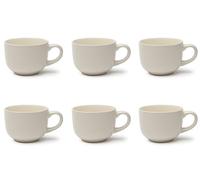 Excelsa Fashion White Set 6 Jumbo Bianche, Ceramica, Capacità 520 Ml.