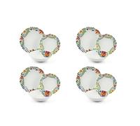 Excelsa Fiesta Servizio Piatti 12 Pezzi, Porcellana, Set 4 Persone, Multicolor