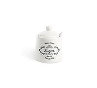 Excelsa Fine Quality Zuccheriera con Cucchiaino, Ceramica, Bianco Avorio, capacità: ml.150