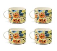 Excelsa Fiori Frida Set 4 Tazze Jumbo in New Bone China