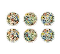 Excelsa Fiori Frida Set 6 Piatti Pizza in Porcellana, Decorazione Floreale, 30,5 cm