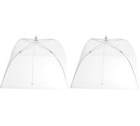 Excelsa Fourwhite Coprivivande, Tessuto, Bianco, 36 x 36 cm (Confezione da 2)