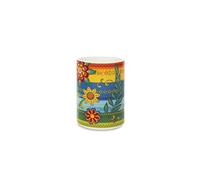 Excelsa Gipsy Soul Portautensili Multicolore in Ceramica, Contenitore Cilindrico Decorativo, 15,5 cm