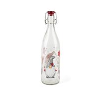 Excelsa Gnomo Bottiglia di Vetro, Capacità 1 L., Altezza 32,5 Cm. 1000 ml