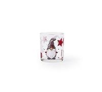 Excelsa Gnomo Set 3 Bicchieri Natalizi, Vetro, 250 ml
