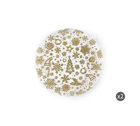 Excelsa Gold Set 2 Piatti Portata/Panettone, Vetro