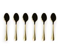 Excelsa Gold Set 6 Cucchiaini da Caffè, Acciaio INOX, 14.5 cm