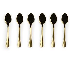 Excelsa Gold Set 6 Cucchiaini da Caffè, Acciaio INOX, 14.5 cm