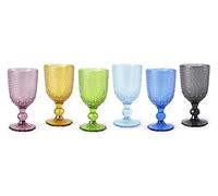 Excelsa Ice Set 6 Calici, Multicolor, Vetro Colorato in Pasta, 300 Ml.