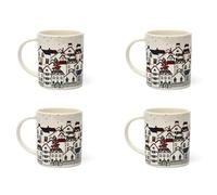 Excelsa Innsbruck Set 4 Mug, Porcellana New Bone China, Capacit 300 Ml. - NUOVO