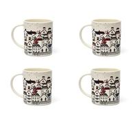 Excelsa Innsbruck Set 4 Mug, Porcellana New Bone China, Capacità 300 Ml.