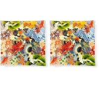 Excelsa Kimono Piatto Vassoio Decorato (Confezione da 2)