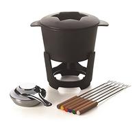 Excelsa La Thuile Servizio Fonduta 10 Pezzi, Ceramica, Nero