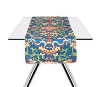 Excelsa La Via della Seta Runner da Tavola, 100% Cotone, Cm. 45 x 140, Decoro Orientale
