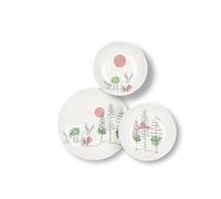 Excelsa Le Fil De Noel Servizio Piatti 18 Pezzi, Porcellana, Multicolore