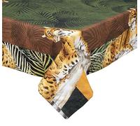 Excelsa Leopard Tovaglia Rettangolare, 100% Cotone, Cm. 150 x 250, Lavabile in Lavatrice