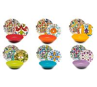 Servizio Piatti Excelsa Lisbona 18 Pezzi, Porcellana e Ceramica, Multicolore