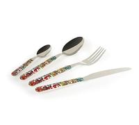 Excelsa Lisbona Set 16 Posate, Acciaio INOX, Manico in Plastica