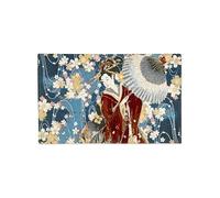 Excelsa Living Tappeto Passatoia da Arredo, Multicolo, Tessuto Jacquard, Poliestere Ciniglia Cotone, Antiscivolo, per Cucina e Bagno (Kimono, 75 x 45 Cm.)