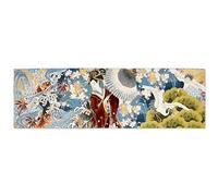 Excelsa Living Tappeto Passatoia da Arredo, Multicolo, Tessuto Jacquard, Poliestere Ciniglia Cotone, Antiscivolo, per Cucina e Bagno (Kimono, 180 x 55 Cm.)