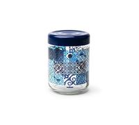 Excelsa Maiolica Blue Barattolo con Coperchio, 800 Ml., Vetro - NUOVO