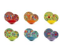 Excelsa Mexican Flowers Servizio Piatti 18 Pezzi, Porcellana e Stoneware, Decoro Multicolore, 6 Persone