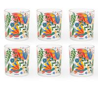 Excelsa Mexican Flowers Set 6 Bicchieri, Vetro, Capacità 250 Ml.