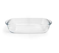 Excelsa Natural Baking Teglia Quadra, Vetro, Trasparente, 25x22x7 cm