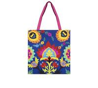 Excelsa New Delhi Borsa Shopper, Tote Bag, Cm. 41,5 x 41,5, Fronte 100% Cotone, Lavabile in Lavatrice
