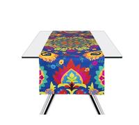 Excelsa New Delhi Runner da Tavolo, 100% Cotone, Cm. 45 x 140, Decoro Multicolore