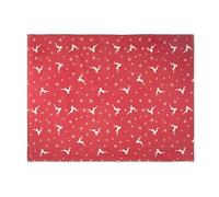 Excelsa Nordic Christmas Tovaglia Natalizia, Renne e Fiocchi di Neve, Rosso, 140x180 cm