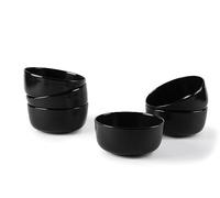 Excelsa Nordic Set 6 Coppette, Ceramica, Nero, Capacità 625 Ml., Effetto Matt