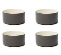 Excelsa Nordic Trendy Set 4 Ciotole in Ceramica, Tortora, 450ml