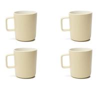 Excelsa Nordic Trendy Set 4 Tazze Mug in Porcellana, colore Crema 320ml