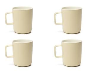 Excelsa Nordic Trendy Set 4 Tazze Mug in Porcellana, colore Crema 320ml