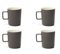 Excelsa Nordic Trendy Set 4 Tazze Mug in Porcellana, colore Tortora, 320ml